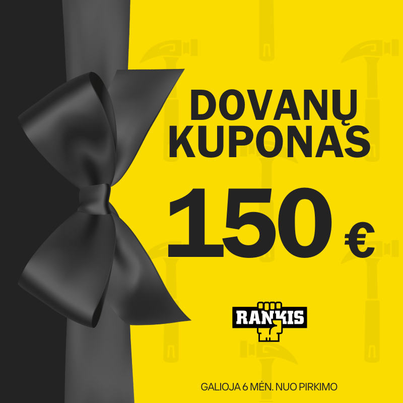 Elektroninis dovanų kuponas apsipirkti rankis.lt, vertė 150 € Elektroninis dovanų kuponas apsipirkti rankis.lt, vertė 150 €