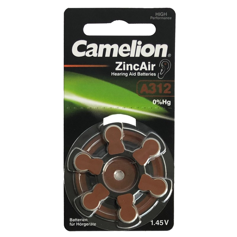 Elem. „CAMELION" A312/DA312/ZL312, 6 vnt. Elem. „CAMELION" A312/DA312/ZL312, 6 vnt.