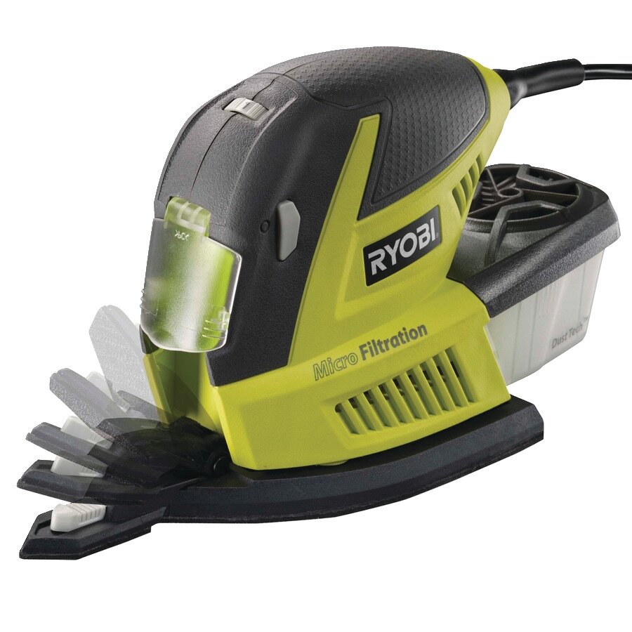 Elektrinis trikampis šlifuoklis Ryobi RMS180-S, 180W Elektrinis trikampis šlifuoklis Ryobi RMS180-S, 180W