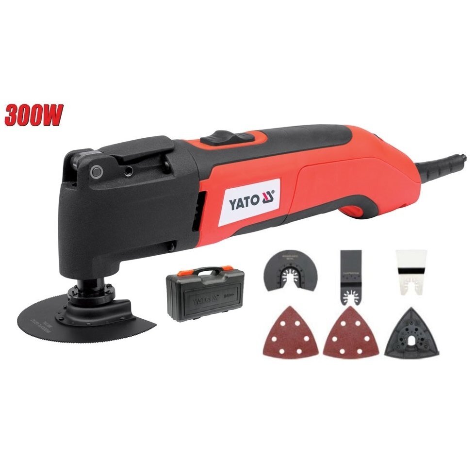 Elektrinis daugiafunkcinis įrankis Yato su priedais, 300W Elektrinis daugiafunkcinis įrankis Yato su priedais, 300W