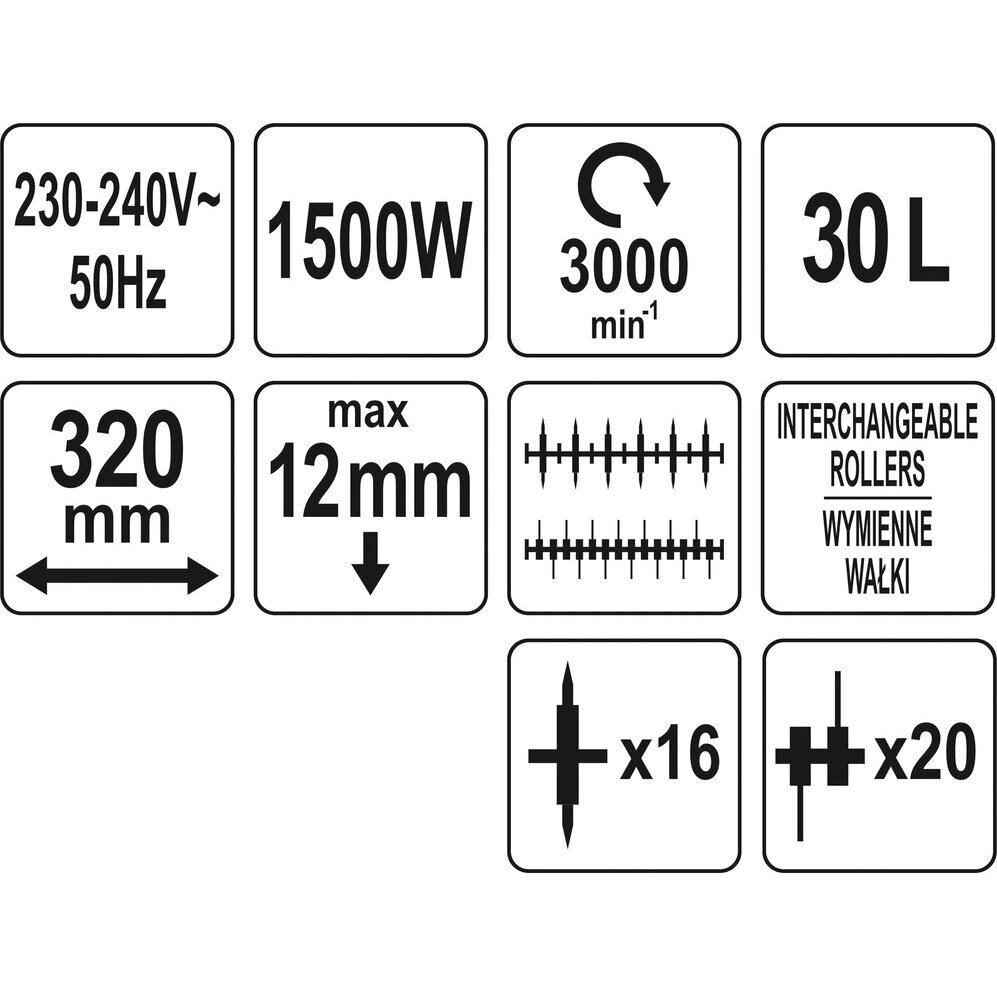 Elektrinis aeratorius / skarifikatorius FLO 79734, 1500W, 32cm 7 Elektrinis aeratorius / skarifikatorius FLO 79734, 1500W, 32cm 7
