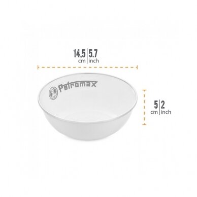 Emaliuoti dubenėliai Petromax balti 500ml 2vnt. 1 Emaliuoti dubenėliai Petromax balti 500ml 2vnt. 1