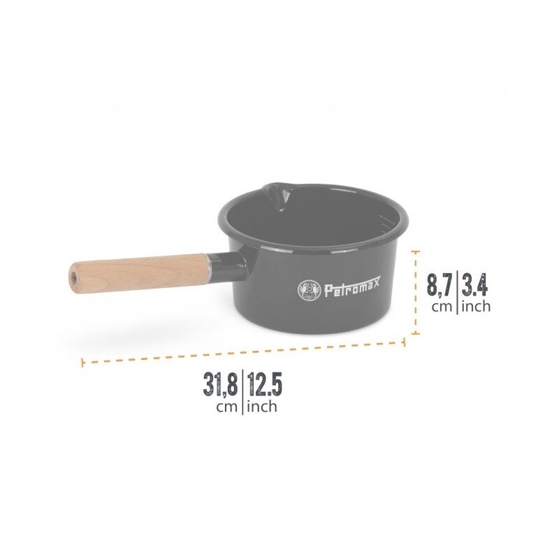 Emaliuotas prikaistuvis Petromax juodas 1000ml 1 Emaliuotas prikaistuvis Petromax juodas 1000ml 1