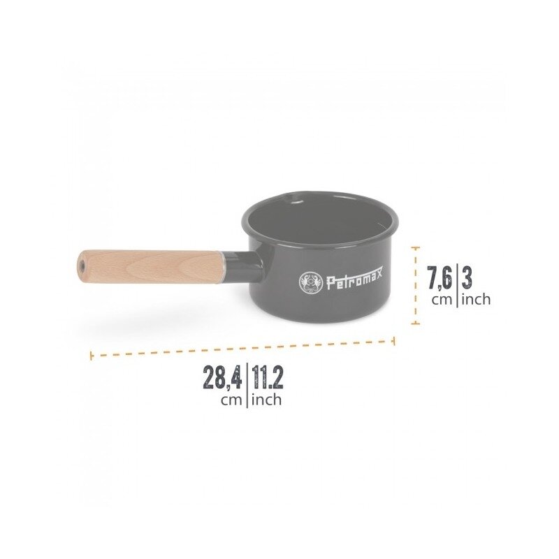 Emaliuotas prikaistuvis Petromax juodas 500ml 1