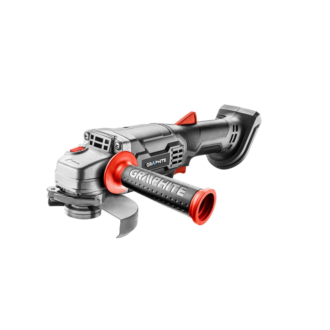 Akumuliatorinis kampinis šlifuoklis GRAPHITE 58GE130, 18V Energy+ 125 mm (be akum. ir krov.) 1