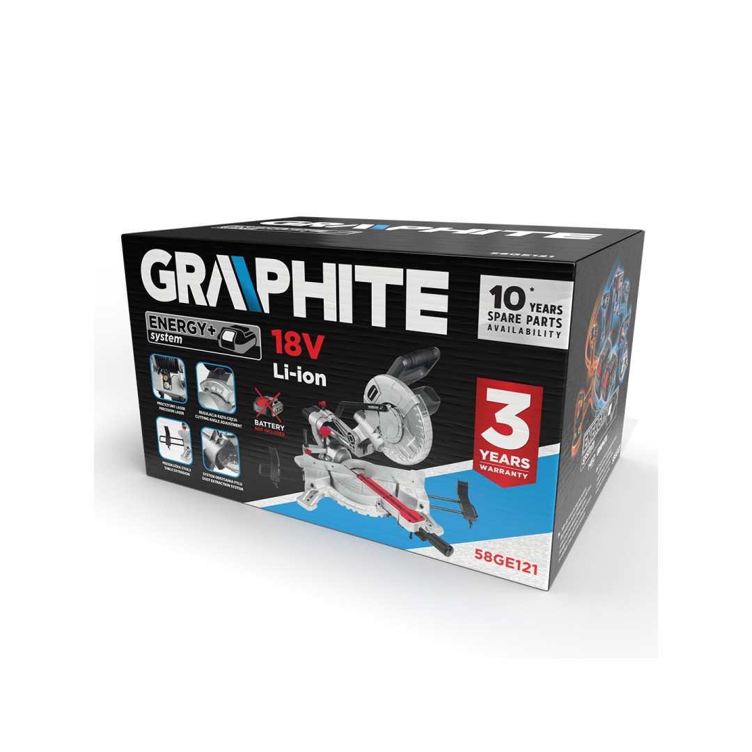Skersinio pjovimo staklės GRAPHITE 58GE121, 18 V, 210 x 30 mm (be akum. ir krov.) 1