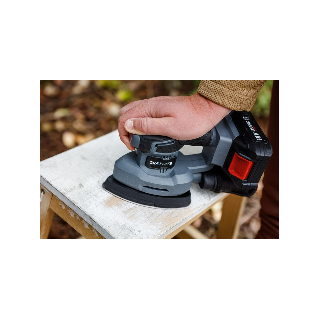 Akum. ekscentrinis šlifuoklis DELTA 58GE141 Energy+ 18 V (be akum. ir krov.) 5 Akum. ekscentrinis šlifuoklis DELTA 58GE141 Energy+ 18 V (be akum. ir krov.) 5