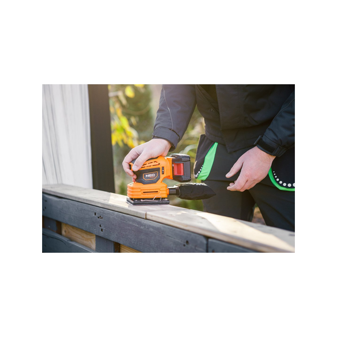 Akum. orbitinis šlifuoklis NEO 04-623, 18V 3in1 (be akum. ir krov.) 3 Akum. orbitinis šlifuoklis NEO 04-623, 18V 3in1 (be akum. ir krov.) 3