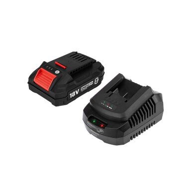 Energija+ rinkinys: 2AH akumuliatorius su įkrovikliu Energija+ rinkinys: 2AH akumuliatorius su įkrovikliu