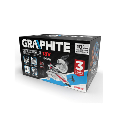 Skersinio pjovimo staklės GRAPHITE 58GE121, 18 V, 210 x 30 mm (be akum. ir krov.) 1