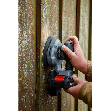 Akum. ekscentrinis šlifuoklis DELTA 58GE141 Energy+ 18 V (be akum. ir krov.) 6 Akum. ekscentrinis šlifuoklis DELTA 58GE141 Energy+ 18 V (be akum. ir krov.) 6