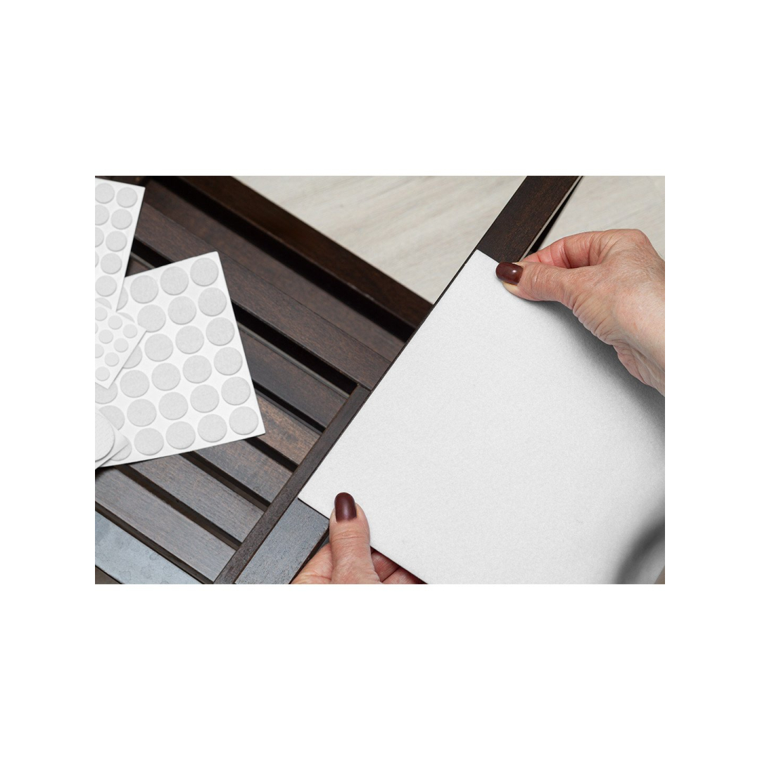 EVA lipnus veltinio ir putplasčio pagalvėlės, baltos, 125 vnt. 4 EVA lipnus veltinio ir putplasčio pagalvėlės, baltos, 125 vnt. 4