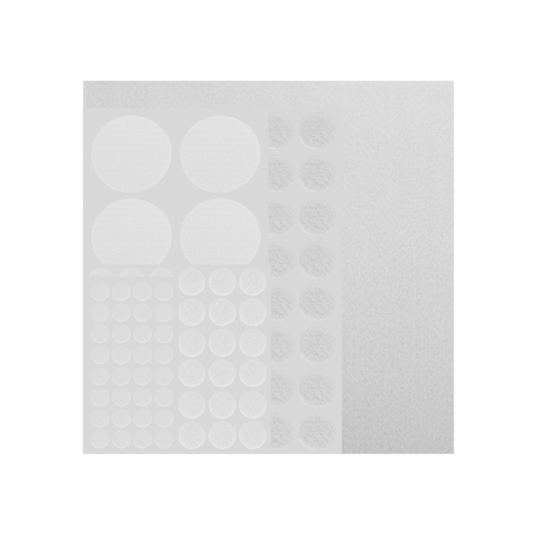 EVA lipnus veltinio ir putplasčio pagalvėlės, baltos, 125 vnt. 6 EVA lipnus veltinio ir putplasčio pagalvėlės, baltos, 125 vnt. 6