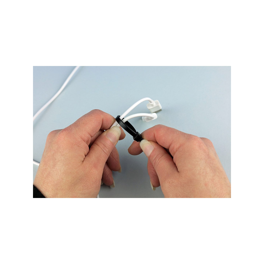 EXTREME plastikiniai užveržimo - tvirtinimo dirželiai 4,8 × 200 mm, juodi, 100 vnt. 2