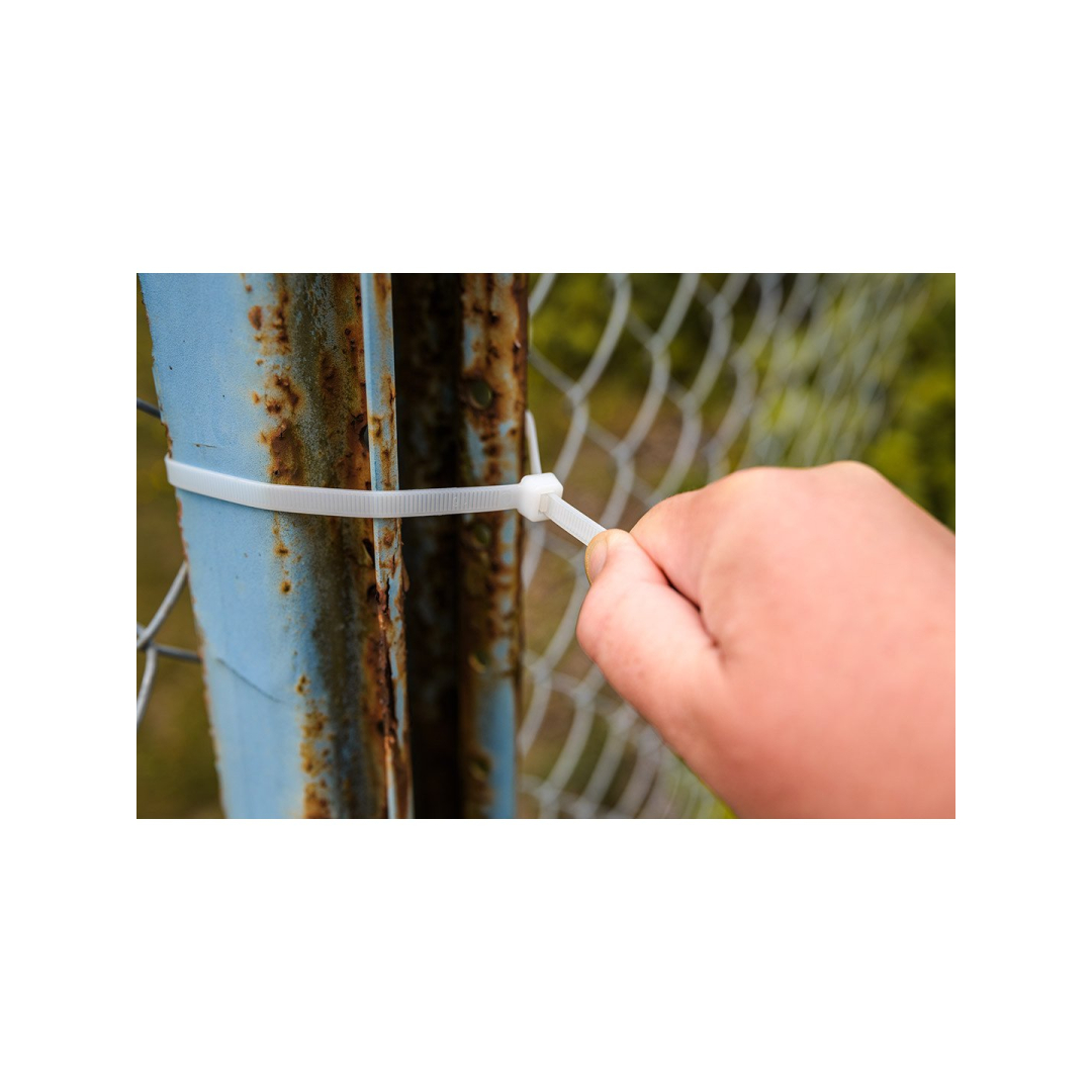 EXTREME plastikiniai užveržimo - tvirtinimo dirželiai 7,6 × 400 mm, balti, 50 vnt. 4 EXTREME plastikiniai užveržimo - tvirtinimo dirželiai 7,6 × 400 mm, balti, 50 vnt. 4