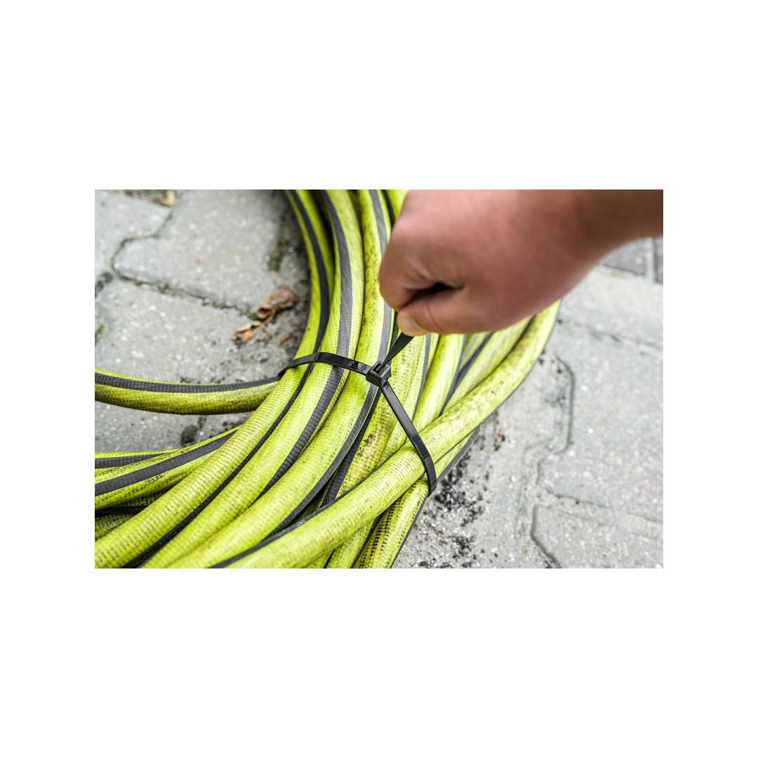 EXTREME plastikiniai užveržimo - tvirtinimo dirželiai 9,0 × 650 mm, juodi, 50 vnt. 1