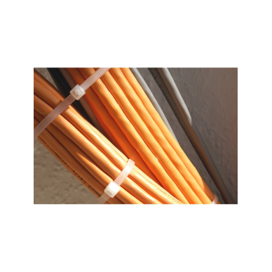 EXTREME plastikiniai užveržimo - tvirtinimo dirželiai 2,5 × 100 mm, balti, 100 vnt. 1
