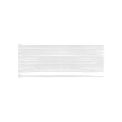 EXTREME plastikiniai užveržimo - tvirtinimo dirželiai 2,5 × 80 mm, balti, 100 vnt.
