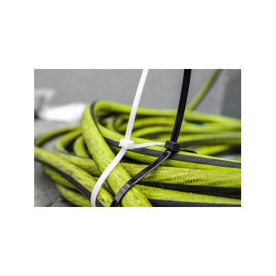 EXTREME plastikiniai užveržimo - tvirtinimo dirželiai 9,0 × 450 mm, balti, 50 vnt. 1