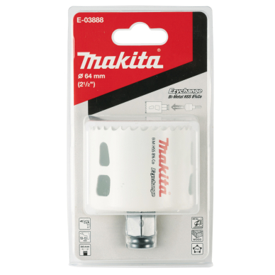 Bi-Metal gręžimo karūna Makita E-03888, EZYCHANGE, 64mm 2 Bi-Metal gręžimo karūna Makita E-03888, EZYCHANGE, 64mm 2