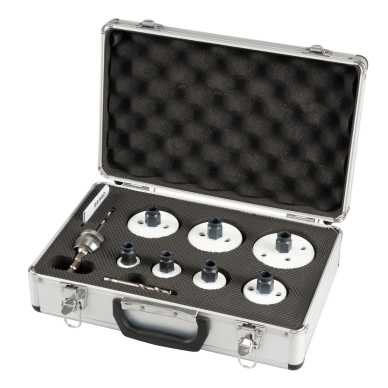 Gręžimo karūnų rinkinys Makita E-12295, 7 dydžių Gręžimo karūnų rinkinys Makita E-12295, 7 dydžių