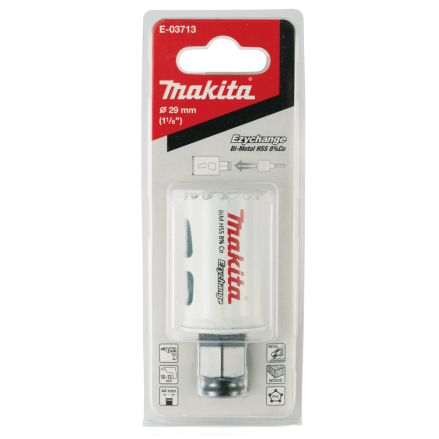 Bi-Metal gręžimo karūna Makita E-03713, EZYCHANGE, 29mm 2