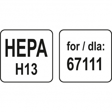 Filtras HEPA dulkių siurbliui Lund (skirta 67111) 3 Filtras HEPA dulkių siurbliui Lund (skirta 67111) 3