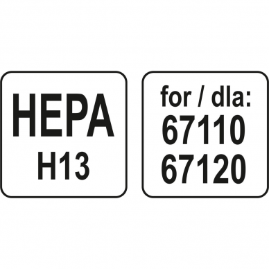 Filtras HEPA dulkių siurbliui Lund (skirta 67110, 67120) 3 Filtras HEPA dulkių siurbliui Lund (skirta 67110, 67120) 3