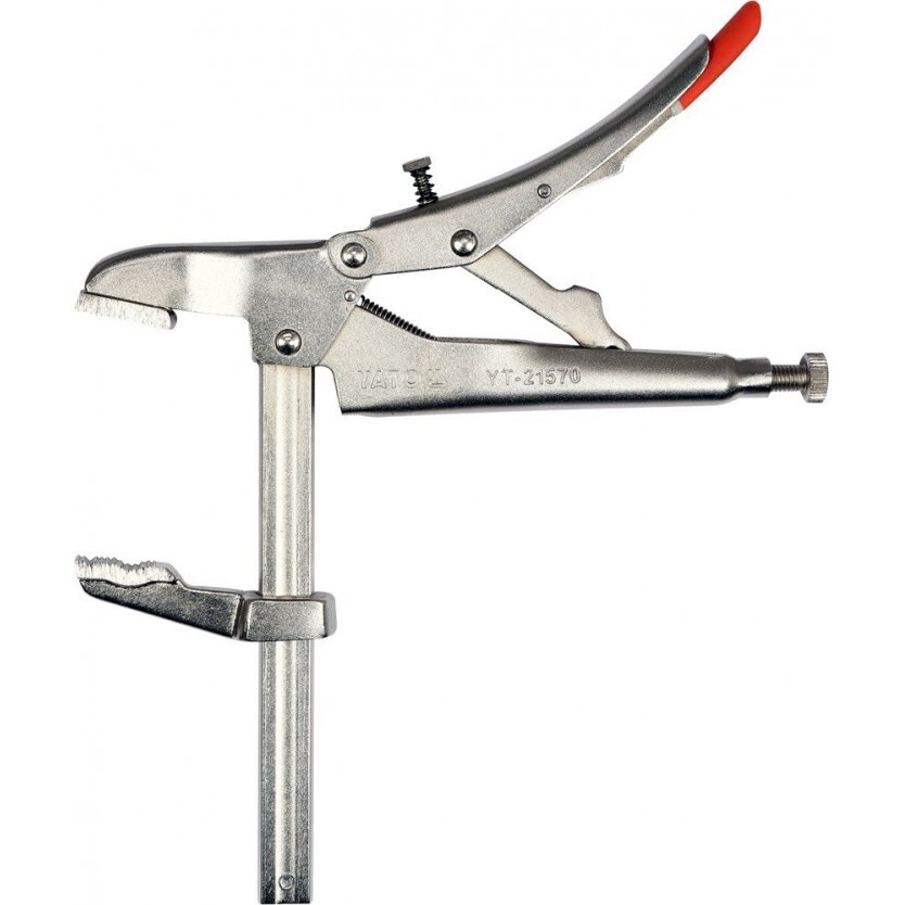 Fiksuojamos - slankiojančios replės L-tipo 150 mm (YT-21570) Fiksuojamos - slankiojančios replės L-tipo 150 mm (YT-21570)