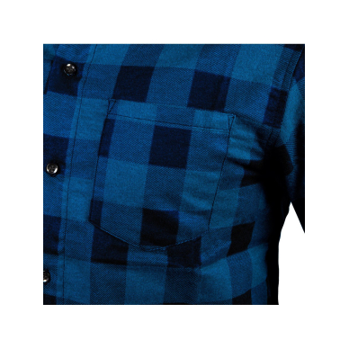 Flaneliniai marškiniai, tamsiai mėlyni, dydis XXXL 2