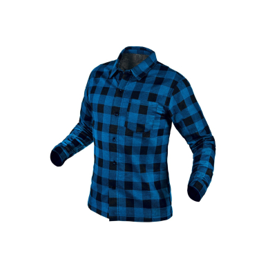 Flaneliniai marškiniai, tamsiai mėlyni, dydis XXXL