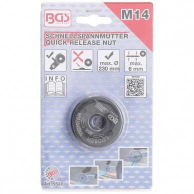 Greito fiksavimo veržlė kampiniam šlifuokliui BGS-technic 1 Greito fiksavimo veržlė kampiniam šlifuokliui BGS-technic 1