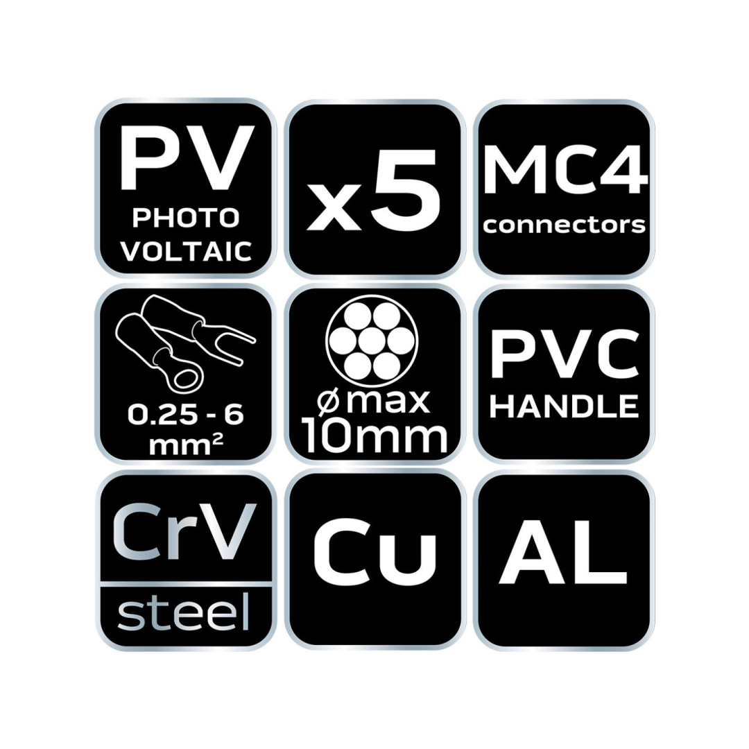 Fotovoltinių sistemų aptarnavimo įrankių rinkinys 8