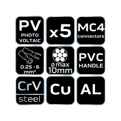 Fotovoltinių sistemų aptarnavimo įrankių rinkinys 8 Fotovoltinių sistemų aptarnavimo įrankių rinkinys 8