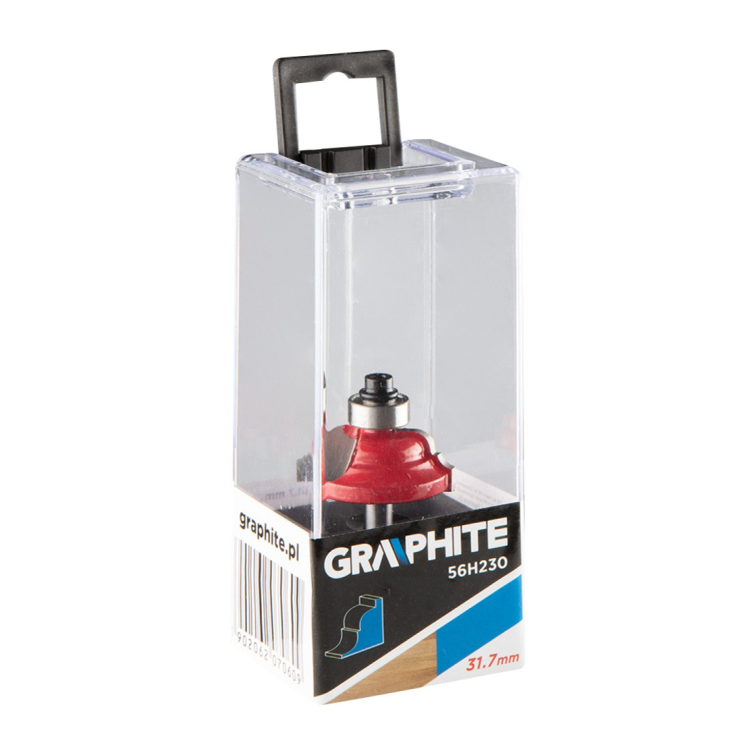 Frezavimo antgalis, paviršius apvalinamas, dekoratyvinis, HM, 31,7 x 12,7 mm, kotas 6 mm 1