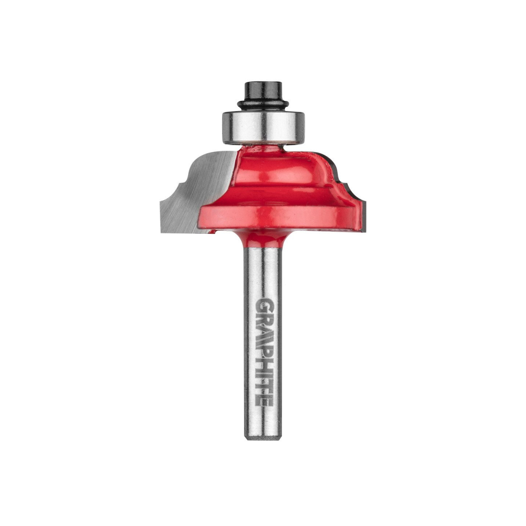 Frezavimo antgalis, paviršius apvalinamas, dekoratyvinis, HM, 31,7 x 12,7 mm, kotas 6 mm