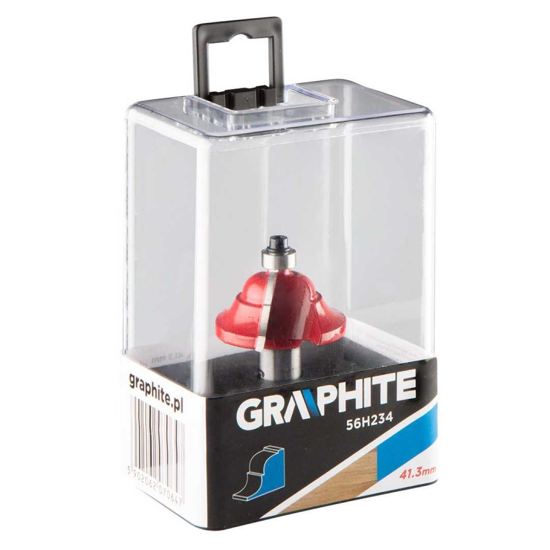 Frezavimo antgalis, paviršius apvalinamas, dekoratyvinis, HM, 41,3 x 18,3 mm, kotas 12 mm 1