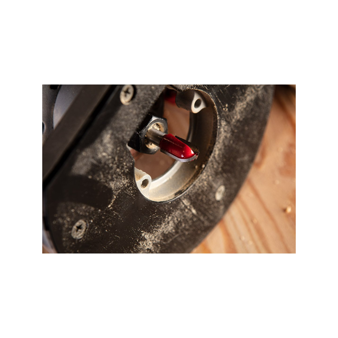 Frezavimo antgalis, U formos griovelis, ilgas, HM, 6,35 x 15,5 mm, kotas 8 mm 2