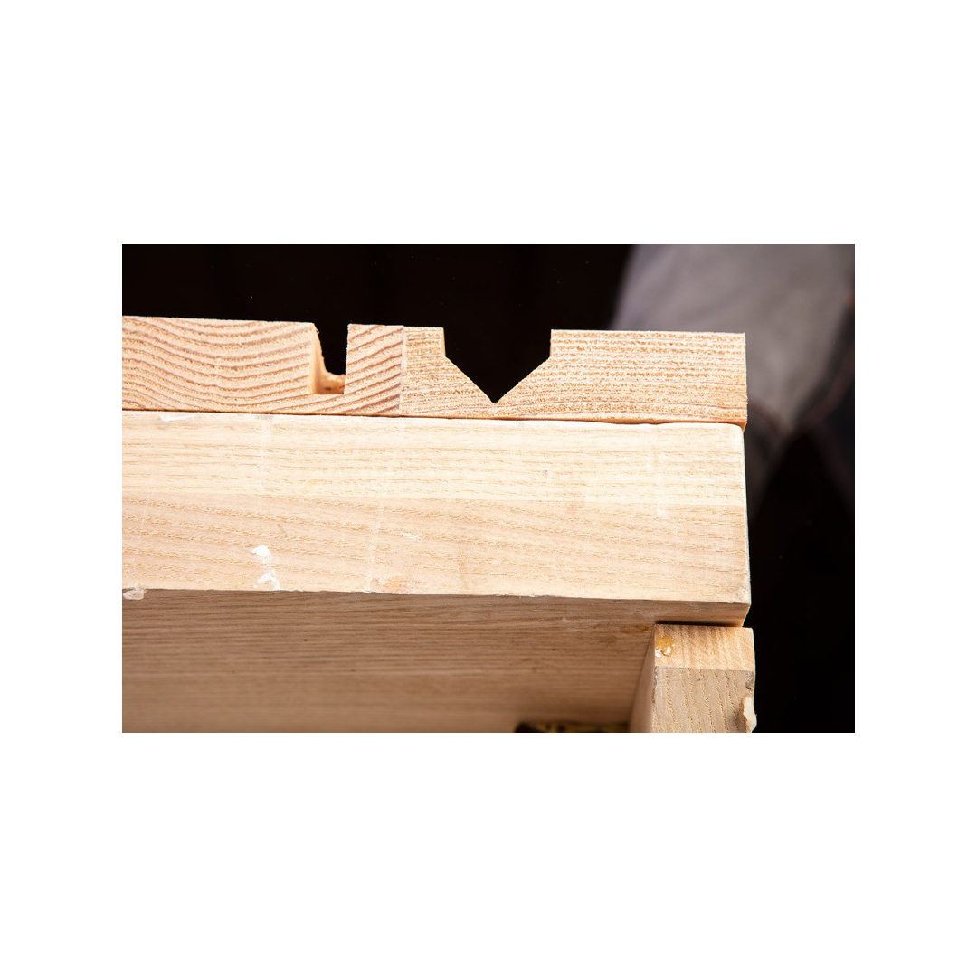 Frezavimo antgalis, V formos griovelis, HM, 25,4 x 25,4 mm, kotas 8 mm 6