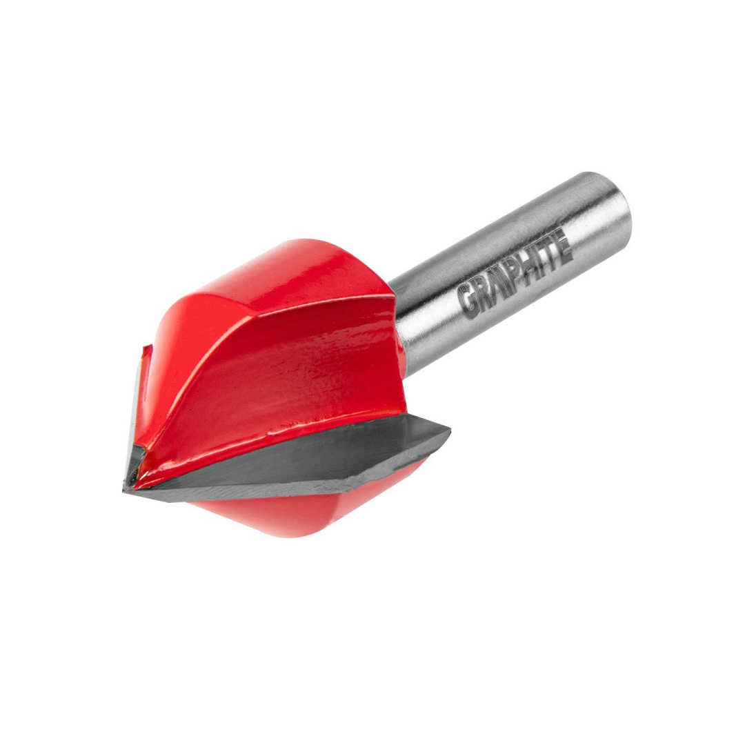 Frezavimo antgalis, V formos griovelis, HM, 25,4 x 25,4 mm, kotas 8 mm 7