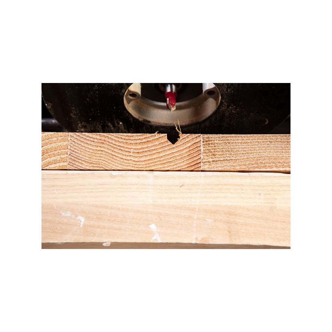 Frezavimo antgalis, V formos griovelis, HM, 8 x 8 mm, kotas 8 mm 6