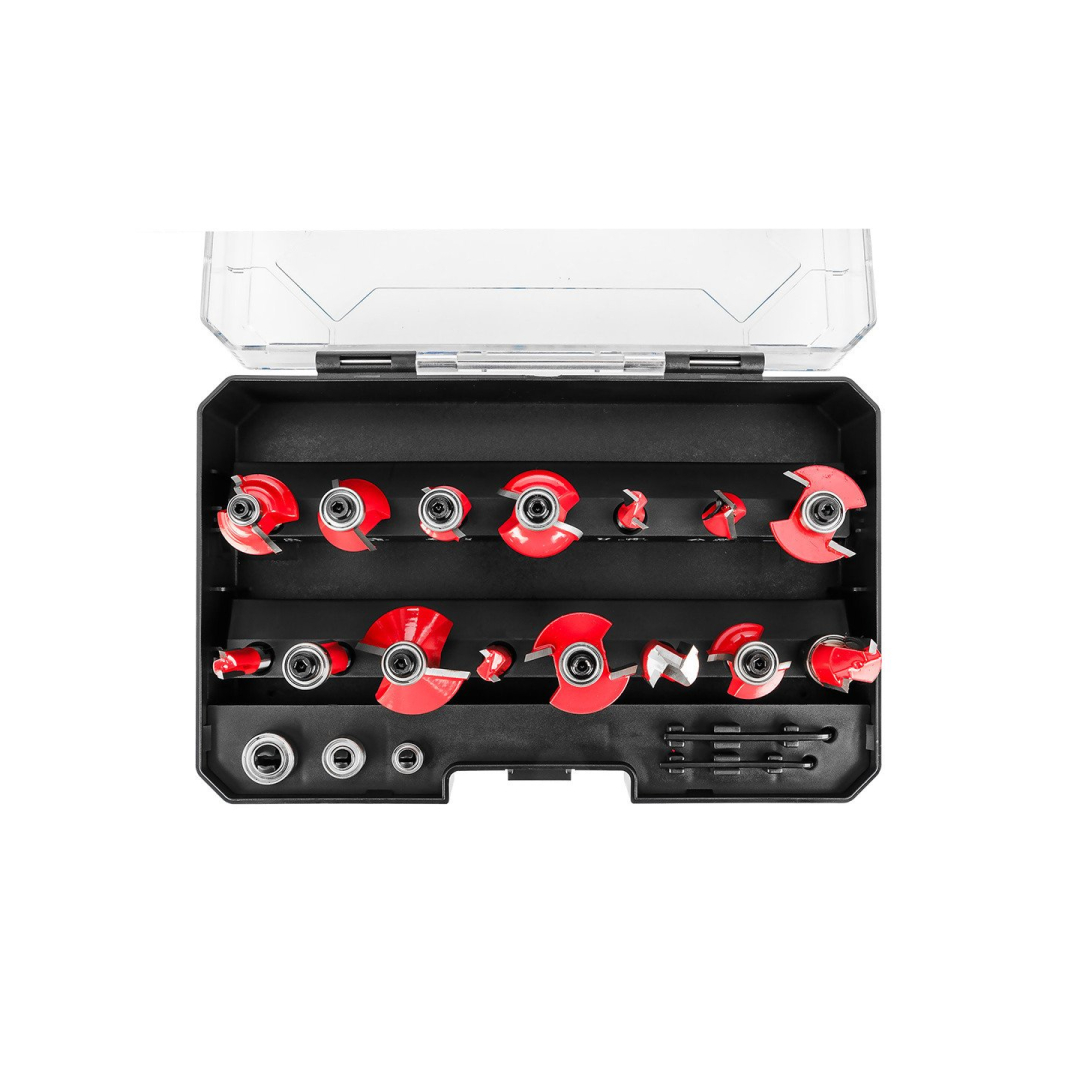 Frezos, 8 mm kotas, 15 vnt. rinkinys. 4 Frezos, 8 mm kotas, 15 vnt. rinkinys. 4