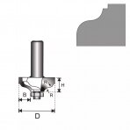 Freza medžiui Dedra 07F151B, 8 D 32 H 12,9 R 3,96 B 9,52mm