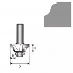 Freza medžiui Dedra 07F191B, 8 D 25,7 H 9,7 R 3,17 B 6,35mm