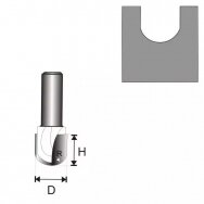 Freza medžiui Dedra 07F073B, 8 D 25,4 H 22,5 R 12,7  mm