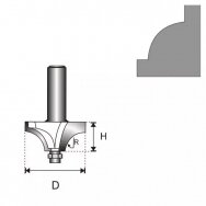 Freza medžiui Dedra 07F131A, 6 D 22,5 H 9 R 4,76  mm