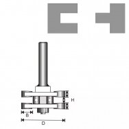 Freza medžiui Dedra 07F211B, 8 D 41 H 6,35 B 9,5 mm