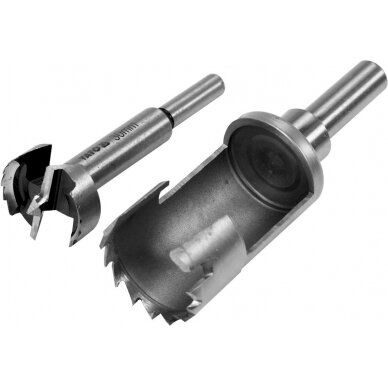 Freza / kamštinis grąžtas medžiui | 30 mm | 2 vnt. (YT-33833) Freza / kamštinis grąžtas medžiui | 30 mm | 2 vnt. (YT-33833)