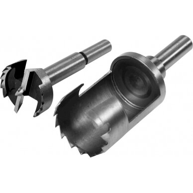 Freza / kamštinis grąžtas medžiui | 35 mm | 2 vnt. (YT-33834) Freza / kamštinis grąžtas medžiui | 35 mm | 2 vnt. (YT-33834)