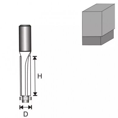 Freza medžiui Dedra 07F091B, 8 D 13 H 50 mm 1 Freza medžiui Dedra 07F091B, 8 D 13 H 50 mm 1